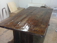 Barnwood Bricks Reclaimed Walnut Farm Table