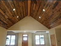 Mixed hardwoods ceiling board