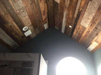 Grey brown and red white wash ceiling board