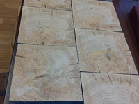 Reclaimed End Grain Wood Tiles in Oak
