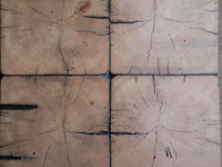 Barnwood Bricks 10 by 10 end grain reclaimed pine flooring wood tiles