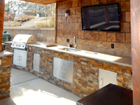 Custom Outdoor Bar and Grill 10 x 10 tiles