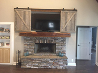 Sliding Barn Door Television Cabinet